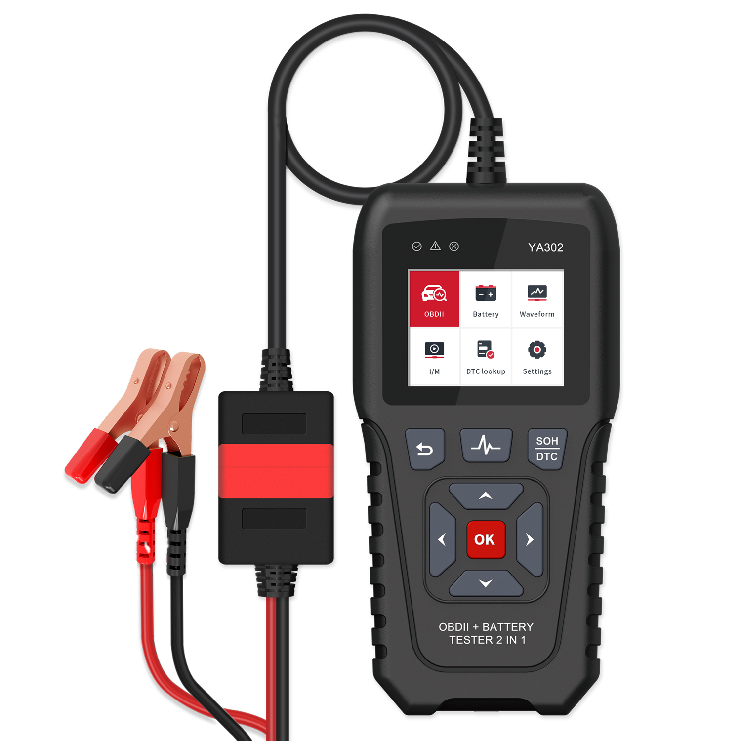 2025 универсальный сканер OBD II K1 аккумулятор тестер английская Поддержка автомобиля диагностический инструмент для автомобильной электроники