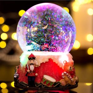 Boule à Neige Musicale Scintillante Arbre de Noël en Résine Incassable, Motif Casse-Noisette, Ornement de Bureau pour Fêtes de Noël, Cadeau - Product Image 5