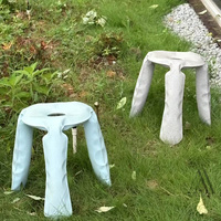Tabouret ballon 3D de luxe, finition chromée haut de gamme, siège en métal, mobilier de réception moderne et minimaliste pour boutique, bureau d'hôtel