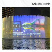 Proyección de pantalla de agua al aire libre gigante 3D animación personalizada HD paisaje holográfico película al aire libre