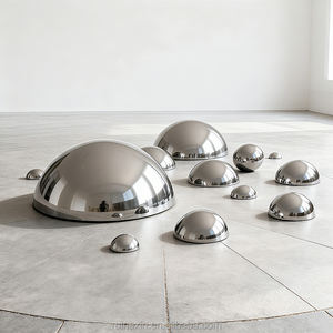 ODM çapı 25mm 32mm 38mm 51mm 63mm 89mm 100mm yarım Hollow bahçe paslanmaz çelik dekorasyon yarım top Hemispheres satılık - Product Image 1