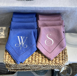 Servilletas de Lino Blancas Naturales con Bordado Personalizado al por Mayor, Servilletas de Lino para Bodas y Restaurantes - Product Image 6