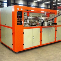 Machine de soufflage rotative entièrement automatique à chauffage intégré, modèle 8966, ligne haute vitesse pour bouteilles d'eau de qualité alimentaire, garantie 5 ans