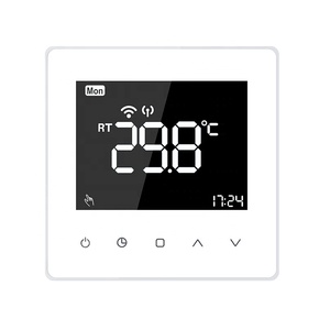 Smart Wifi App <strong>Controlled</strong> <strong>Wireless</strong> Thermostat Hotel Use Modern Design Touch Screen Room <strong>Controller</strong> 230V Floor <strong>Heating</strong> Parts - Product Image 2