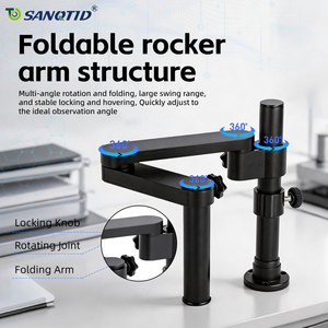 Telescopic <strong>Bracket</strong> 3.5-200X 5MP USB 3.0 Industrial <strong>Digital</strong> Trinocular Camera Mobile Phone PCB Repair Tools Stereo <strong>Microscope</strong> LED - Product Image 3