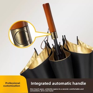 <span class=keywords><strong>Parapluie</strong></span> publicitaire haut de gamme 16 baleines 190T à manche long, avec logo personnalisé, cadeaux d'affaires, poignée droite, texte imprimé fixe et agrandi - Product Image 4