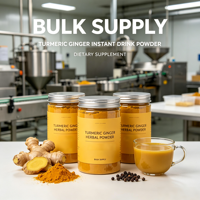 Poudre de boisson instantanée au curcuma et au gingembre, poudre à base de plantes pour le soutien des articulations et de la digestion, pour une utilisation quotidienne