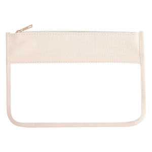 Biểu tượng tùy chỉnh kích thước PU da Túi mỹ phẩm dây kéo rõ ràng PVC trang điểm Pouch bán buôn - Product Image 1