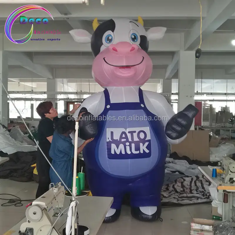 Venda quente gigante inflável vaca inflável animal leite vaca
