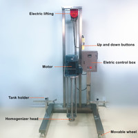 LINHE-Mélangeur mobile électrique ou pneumatique à haut cisaillement, disperseur, homogénéisateur cosmétique, produits chimiques liquides, émulsifiant