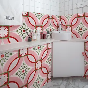 300x300mm nórdico mate terrazo hecho a mano Patchwork Rosa 3D marroquí azulejos esmaltados para interiores y exteriores pisos azulejos de pared - Product Image 4