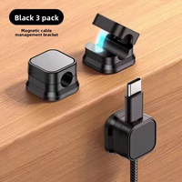 Lot de 6 pinces de rangement de câble magnétiques en gros, support de cordon sous le bureau, garde-fil de gestion des câbles