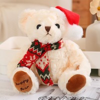 Teddybär Plüschtier mit Weihnachtsschal, Festtagsgeschenk