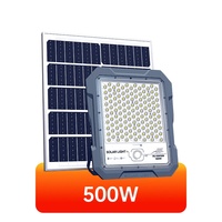 Projecteur LED solaire étanche IP66 en aluminium de haute qualité 60W-1500W avec détecteur de mouvement pour jardin extérieur, ferme, cour, cour