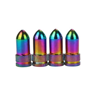 Tapas de válvula de aleación de aluminio coloridas, metal iridiscente para coches, motocicletas, reparación de neumáticos de bicicleta - Product Image 3