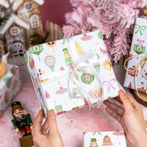 Burymento Christmas Wrapping Paper Ballet Dancer Design 17 In X 32.8 Ft Roll Eco Friendly Gift Craft Paper - Product Image 6