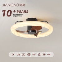 Nouveaux ventilateurs de plafond intelligents sans pales, modernes, en nickel sablé, noyer et rose, avec lumières LED Bluetooth, sûrs et télécommandés