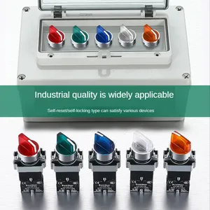 Sweideer 22 Mét LED ánh sáng momentary chốt vị trí 2/3 10A Selector Thiết bị chuyển mạch nút Power Knob chuyển đổi cho tủ điều khiển - Product Image 5