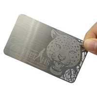 Carte de crédit bon marché personnalisée en acier inoxydable et métal brossé Cartes de visite en métal gravure laser membre VIP