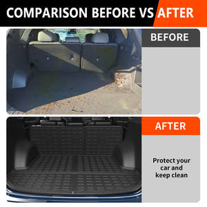 Alfombrilla de respaldo trasero Forro de carga trasero Compatible con 2021-2023 <span class=keywords><strong>Hyundai</strong></span> Santa Fe Durable TPE Trunk Liner - Product Image 4