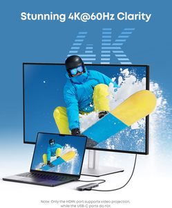 Anker <span class=keywords><strong>USB</strong></span> <span class=keywords><strong>C</strong></span> <span class=keywords><strong>Hub</strong></span>, 7-in-1 Multi-Port <span class=keywords><strong>USB</strong></span> Adapter für Laptops, 4 K60Hz <span class=keywords><strong>USB</strong></span> <span class=keywords><strong>C</strong></span> zu HDMI Splitter, 85W Max. Strom versorgung - Product Image 3