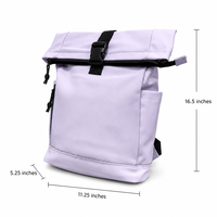 Tas Ransel Wanita Kulit PU Fashion Tahan Air dengan Ritsleting, Tali Bahu Lengkung, dan Kompartemen Laptop - Kapasitas 20-59L untuk Perjalanan