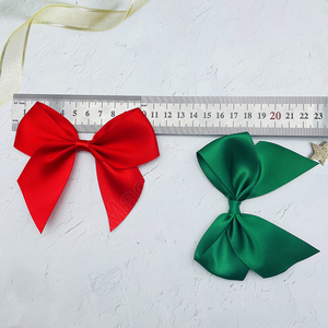 E-ma thuật thấp moq Pre Tie 11cm chiều rộng làm bằng tay cung đôi bên satin Ribbon tự dính cung cho bao bì trang trí - Product Image 4