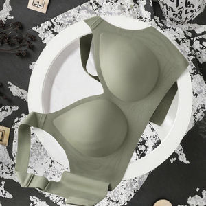 Sujetador push-up antigravedad de estilo fino para verano, talla grande para mujer, sin costuras, antideslizante, que minimiza el volumen de los senos secundarios, copa sólida - Product Image 3