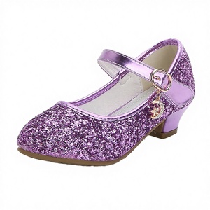 Zapatos de Fiesta de Boda con Lentejuelas Elegantes para Mujer, Zapatos de Baile de Cristal para Actuaciones en Escenario, Zapatos de Moda para Cumpleaños, Zapatos de PU con Lazo y Punta Alta - Product Image 4
