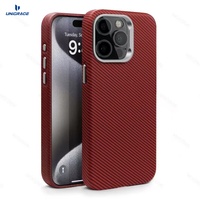 Étui de luxe en fibre de carbone et cuir pour iPhone 17, coque de téléphone OEM/ODM en carbone