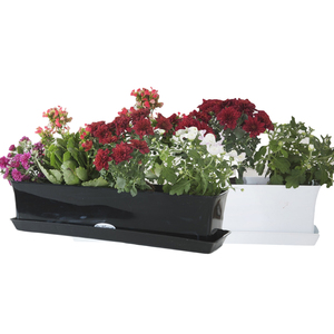 Pot de plantation <span class=keywords><strong>rectangulaire</strong></span> pour la maison, résine brillante, plantation de balcon, plateau, livraison gratuite - Product Image 1