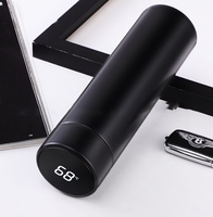 Bouteille d'eau intelligente en acier inoxydable personnalisable avec logo, affichage de la température, écran tactile LED, usage domestique, isolation thermique 450-500 ml