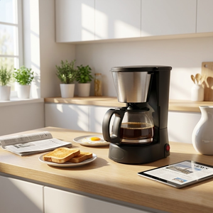 Petite <span class=keywords><strong>cafetière</strong></span> électrique goutte à goutte américaine en acier inoxydable pratique ménage bureau filtre automatique Mini exportation transfrontalière - Product Image 3