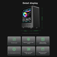 Caja de PC Compacta Micro ATX ITX, Enfriador Líquido para GPU de 280 mm y CPU de 160 mm, 3 Ventiladores Frontales