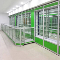 Service de conception 3D gratuit, étagère de présentation pour pharmacie imperméable avec éclairage LED et vitrine verrouillable (taille personnalisée)