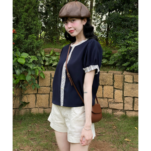 เสื้อยืดผู้หญิงเกรดพรีเมียม ทรงเข้ารูป เป็นมิตรกับสิ่งแวดล้อม กระดุม ดีไซน์ใหม่ ป้ายสั่งทำ ผลิตในเวียดนาม ใส่ได้ทุกฤดู คุณภาพพรีเมียม - Product Image 5