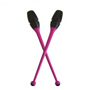 Bastoni per Ginnastica Ritmica Personalizzabili 36cm/41cm/46cm, Unisex, con <span class=keywords><strong>Testa</strong></span> in Gomma e Asta in ABS, per Esercizi Artistici - Product Image 2