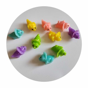 100 pièces couleur mélangée mini petit dinosaure 3D résine breloques maison de poupée maison slime bricolage décoration - Product Image 3