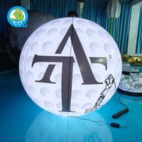Modèle de balle de golf LED lumineuse personnalisable gonflable publicitaire gonflable pour les décorations d'événements sportifs commerciaux interactifs