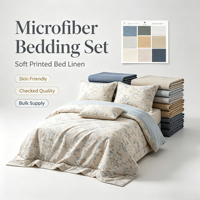 Ensemble de literie imprimé de luxe de haute qualité, linge de lit en microfibre premium, prix compétitif direct usine, vente en gros en vrac