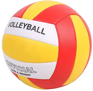 Fabriek Prijs Aangepaste Grootte 5 Outdoor Strand Spel Composiet Leer Volleybal Met Lederen Pu