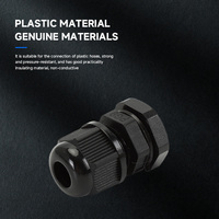 Presse-étoupe compacte monobloc en nylon, filetage métrique avec filetage allongé, raccord de scellement de câble étanche en plastique à verrouillage