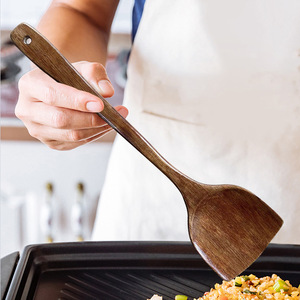 Wooden Spatula And Spoon <b>Set</b> 5 Pieces <b>Hand</b> <b>Wash</b> Only Kitchen Utensil Cooking Tool - Product Image 4