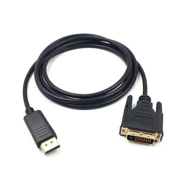 Dp to Dvi 24+1 Adapter Cable, Male Dp to Male Dvi Converter for Computer Multimedia Digital TV 1.8m for Laptop