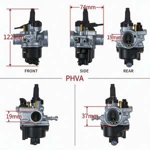 Conjunto de Motor PHVA17 19mm para Scooter MBK Tomos A55 50cc 80cc de <span class=keywords><strong>2</strong></span> Tiempos, Carburador Compatible Dellor de 19mm, Repuesto de <span class=keywords><strong>2</strong></span> Tiempos - Product Image 2