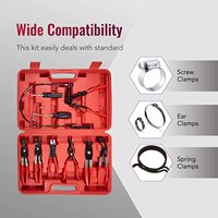 Lot de 9 pinces à collier de serrage pour réparation automobile, outils flexibles à longue portée pour la suppression de clips de câbles, kit complet