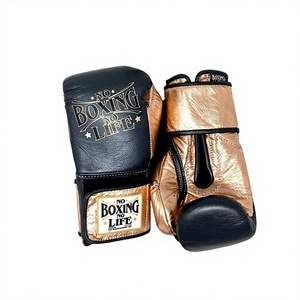 Gants de boxe de haute qualité noirs et cuivrés, sans couture, pour entraînement MMA et Kickboxing, équipement de combat personnalisé - Product Image 1
