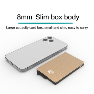 Front Pocket Business Custom Credit Card Holder Anti Theft <b>RFID</b> <b>Blocking</b> Aluminum for up <b>Wallet</b> 6 Inch - Product Image 2