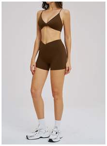 Top Deportivo para Mujer, de Secado Rápido, Acolchado, Transpirable, Elástico en Cuatro Direcciones, para Yoga y Gimnasio, con Tirantes Delgados, Cuello en V, Cintura Alta - Product Image 4