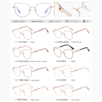MS 85026 Mujeres 2025 Anteojos Gafas ópticas de metal Marco de gafas de bloqueo de luz azul Diseño brillante Prescripción personalizada